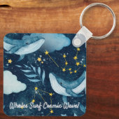 ホジールサーフコズミックウェーブブルーコンステレーションデザイン キーホルダー (裏面)