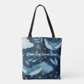ホジールサーフコズミックウェーブブルーコンステレーションデザイン トートバッグ (裏面)