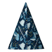 ホジールサーフコズミックウェーブブルーコンステレーションデザイン パーティーハット (裏面)