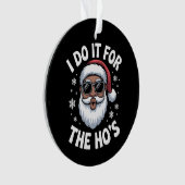 ホスが好きだからクリスマス アフリカ系アメリカ人 オーナメント (正面)