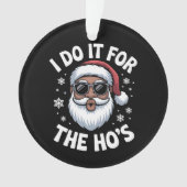 ホスが好きだからクリスマス アフリカ系アメリカ人 オーナメント (正面)