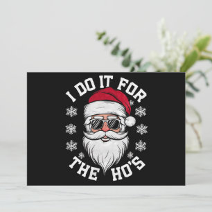 ホスのためにおかしいサンタのダサいクリスマス シーズンカード