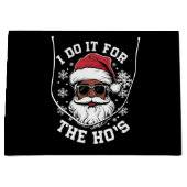 ホスのためのクリスマスアフリカのサンタ ラージペーパーバッグ (正面)