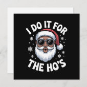 ホスのためのクリスマス アフリカ系アメリカ人 シーズンカード (正面/裏面)