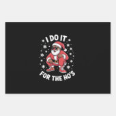 ホスのため、アフリカのサンタ アメリカのクリスマス ラッピングペーパーシート (正面)