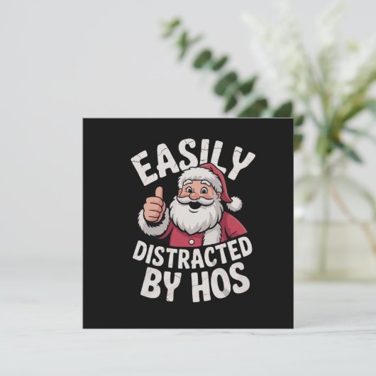 ホスのクリスマスのパーティーに容易おもしろいに気を取られる 招待状 (スタンド正面)