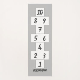 ホスコッチブラックオングレーホワイトヨガマット ヨガマット