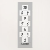 ホスコッチブラックオングレーホワイトヨガマット ヨガマット (裏面)