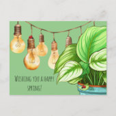 ホスタの植物とラディバグ インビテーションポストカード (正面)