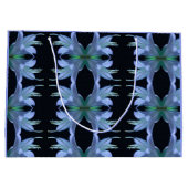 ホスタフラワー写真ファインアートエレガント柄 ラージペーパーバッグ (裏面)