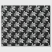 ホスタフラワーin白黒 ラッピングペーパー (フラット)