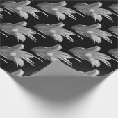 ホスタフラワーin白黒 ラッピングペーパー (角)