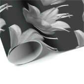 ホスタフラワーin白黒 ラッピングペーパー (ロールコーナー)