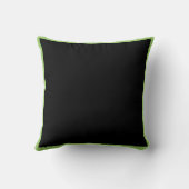 ホスタリーフ無地の、ほぼ緑と黒 クッション (裏面)