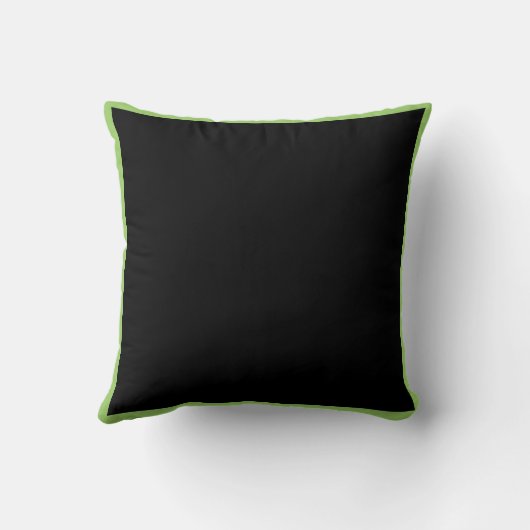 ホスタリーフ無地の、ほぼ緑と黒 クッション (裏面)