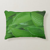 ホスタ葉ースと雨滴アクセント枕 アクセントクッション (正面)