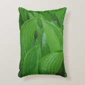 ホスタ葉ースと雨滴アクセント枕 アクセントクッション (正面(垂直))