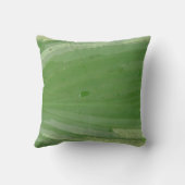 ホスタ葉、ほぼ無地の緑の枕 クッション (裏面)