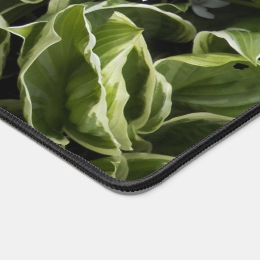 ホスタ離れーズ&ホワイトオルニトガラムフローラ デスクマット (コーナー)