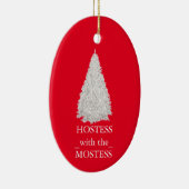 ホステスとモステスクリスマスクリスマスセラミックまたは セラミックオーナメント (右)