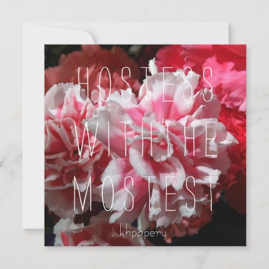 ホステスとモステスト！サンキューカード 招待状 (正面)