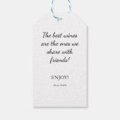 ホステスエレガントホリデーワインボトルギフトラベル ギフトタグ (裏面)