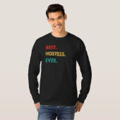 ホステス職業レトロ最高のホステスエバー Tシャツ (正面フル)