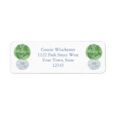 ホステス魅力的トピアリージンジャージャー差出人住所 ラベル (正面)