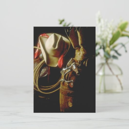 ホステ空白のィング·ウエスタン·テーマ·パーティー 招待状 (スタンド正面)