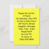 ホストのメキシコフェスタのテーマのパーティーの招待状 招待状 (裏面)