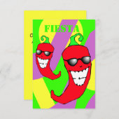 ホストのメキシコフェスタのテーマのパーティーの招待状 招待状 (正面/裏面)