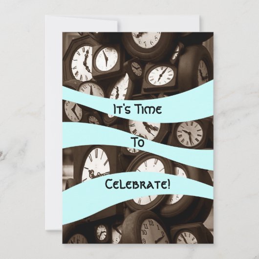 ホストの退職それはパーティの招待状へ時間です 招待状 (正面)