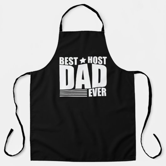 ホスト最高のパパは常に幸せな父祖の日ギフトアイディア エプロン (正面)