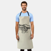 ホスト最高のパパは常に幸せな父祖の日ギフトアイディア エプロン (着用した状態)
