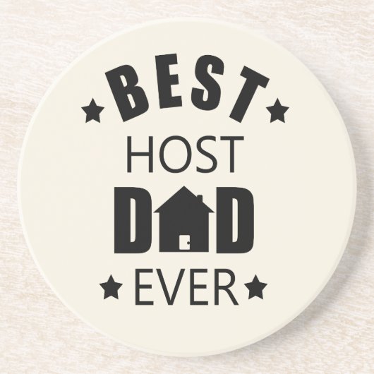 ホスト最高のパパは常に幸せな父祖の日ギフトアイディア コースター (正面)