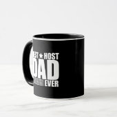ホスト最高のパパは常に幸せな父祖の日ギフトアイディア マグカップ (正面左)