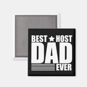 ホスト最高のパパは常に幸せな父祖の日ギフトアイディア マグネット (正面/裏面)