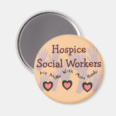 ホスピスのソーシャルワーカー"多くの手で天使" マグネット (正面/裏面)