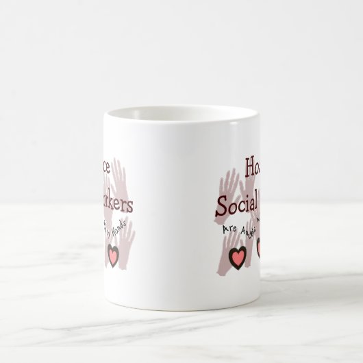 ホスピスのソーシャルワーカー"多くの手を搭載する天使" コーヒーマグカップ (中央)