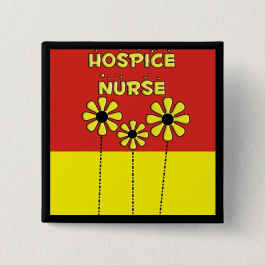 ホスピスのナースのギフト 缶バッジ (正面)