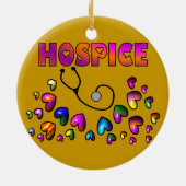 ホスピスのハートのクリスマスのオーナメント セラミックオーナメント (裏面)