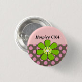 ホスピスはアートなボタンおよびお洒落な花IIできます 缶バッジ (正面&裏面)