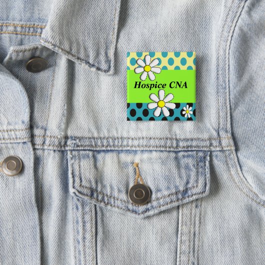 ホスピスはボタンのアートなデイジーできます 缶バッジ (インサイチュ)