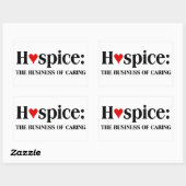 ホスピスは他人のため気にに事業を行っている 長方形シール (シート)