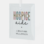 ホスピスカスタムアードホスピス看護ホスピス気に ガラスオーナメント (正面左)