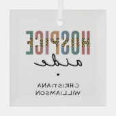 ホスピスカスタムアードホスピス看護ホスピス気に ガラスオーナメント (裏面)