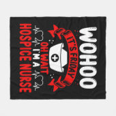 ホスピスナーススクワッドステソスコープ病院の看護 フリースブランケット (正面(横))