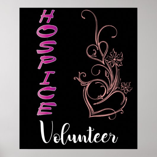 ホスピスボランティアギフト女性男性ナースホスピス ポスター (正面)