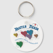 ホスピス数々のナース色ハート キーホルダー (正面)