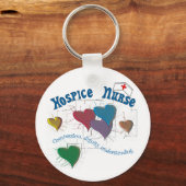ホスピス数々のナース色ハート キーホルダー (正面)